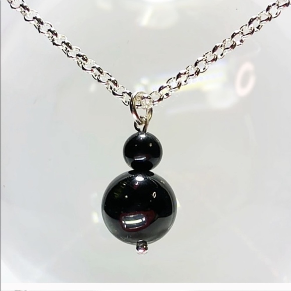 Hand Made Tourmaline Charm Pendant Necklace
